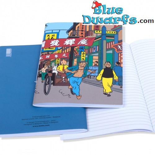 Tintin e Milù nel Tuk Tuk - Quaderno Tintin - Il Loto Blu - Tintinimaginatio - 12,5x20 cm
