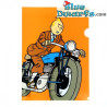 Tintin on a motorcycle - Tintin A4 Plastic Folder - Tintinimaginatio - 22 x 30 cm