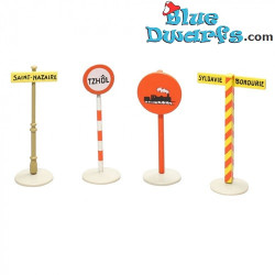 Set verkeersborden - De Kuifje auto collectie - Tintinimaginatio - 5 cm