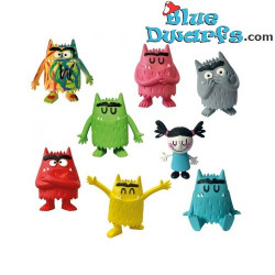 8x Das Farbenmonster - Spielset - Comansi - +/- 6,5 cm