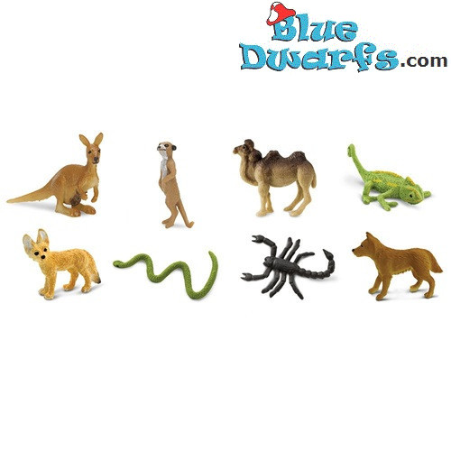 Animaux du Désert - Mini figurines porte-bonheur - 8 pieces - Safari - 2 - 2,5 cm