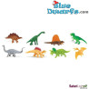 Dinosaurio - Miniaturas de la Suerte - goma - 8 piezas - Safari - 2 - 2,5 cm