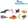 Sea Life - Mini figurines porte-bonheur - 8 pieces - Safari - 2 - 2,5 cm