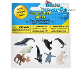 Animali Artico - Gomma morbida - Mini statuine porta fortuna - 8 pezzi - Safari - 2 - 2,5 cm