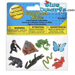 Regenwald Tiere - Safari Glücksminis - 8 Stück - Minifiguren - 2 - 2,5 cm