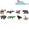 North America Animals - 8 pieces - good luck mini figurines - 2,5 - 2 cm