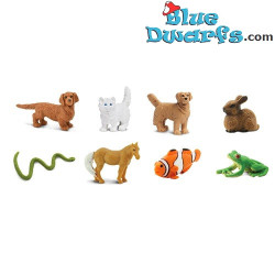 Animaux - Mini figurines porte-bonheur - 8 pieces - Safari - 2 - 2,5 cm