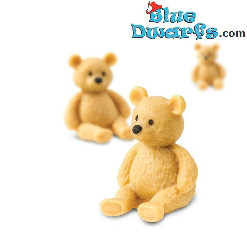 Teddyberen - Safari Geluksmini's - 10 stuks - flexibel rubber - 2,5 cm
