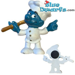 20042: Chef Smurf - Brown Spoon - Magnet - Schleich - 5,5cm