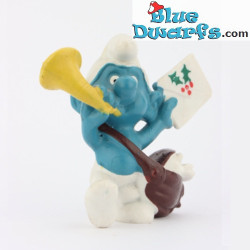 20031: Postbode Smurf met kerstkaart - Schleich - 5,5cm - Zeer goede conditie