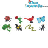 Garden Animals - 8 pieces - good luck mini figurines - 2,5 - 2 cm