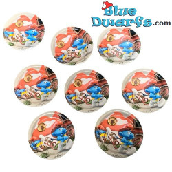 8 x Smurfen Brandweerman kartonnen borden - De Smurfen verjaardagsfeest - 23 cm