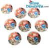 8 x Firefighter Smurfs Cardboard Plates - The smurfs Birthday Party - 23 cm