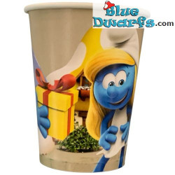 8 x Bicchieri di cartone dei Puffi - Festa di compleanno dei Puffi - 250 ml