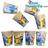 8 x Vasos de cartón de los Pitufos - Fiesta de cumpleaños de los Pitufos - 250 ml