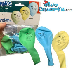 8 x Smurfs Latex Balloons - The smurfs Birthday Party - Multicolor