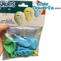 8 x Smurfs Latex Balloons - The smurfs Birthday Party - Multicolor