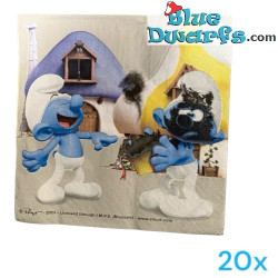 20 x Smurfen servetten - De Smurfen verjaardagsfeest - 33 x 33 cm