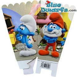 5 x Caja de Palomitas de los Pitufos - Fiesta de Cumpleaños de los Pitufos - 5x12x5 cm