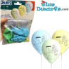 8 x Globos de látex de Los Pitufos - Fiesta de cumpleaños de Los Pitufos - Multicolor