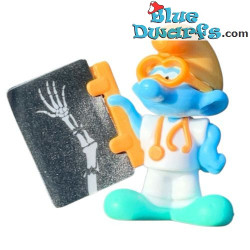 Brilsmurf als arts met röntgenfoto's - Gouden Editie - Kinder Suprise 2018 -  (+/- 4cm)