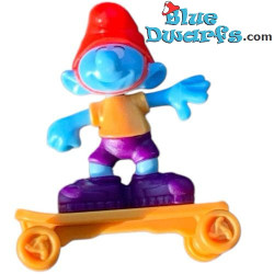 Skateboard Smurf - Golden Edition - Kinder Suprise 2018 - (+/- 4cm)