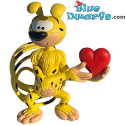 Marsupilami avec Cœur - Figurine Marsupilami - Plastoy - 6,5 cm