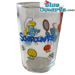 Verre Schtroumpfs - Les Schtroumpfs - Modèle vintage - Coquet et Schtroumpfette