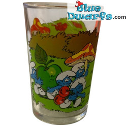 Smurfen glas - De smurfen - Vintage model - Peuters, regen en kersen