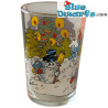 Smurfen glas - De smurfen - Vintage model - Smurfen en kerstboom