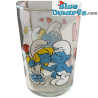 Vaso de los Pitufos - Los Pitufos - Modelo vintage - Pitufina besa a Pitufo