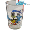 Vaso de los Pitufos - Los Pitufos - Modelo vintage - Pitufo Bromista y la oruga