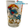 Vaso de los Pitufos - Los Pitufos - Modelo vintage -  Hojas de otoño y paraguas