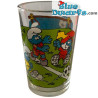 Smurfs glass - The Smurfs - Vintage model - The goal and the linesman