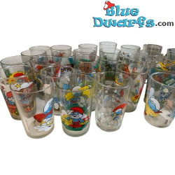 5x Verres des Schtroumpfs Sélectionnés au Hasard - Les Schtroumpfs - Modèle vintage