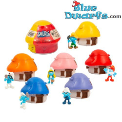6x Smurfs Houses with Surprise - Complete Set - Giochi Preziosi - 2024