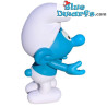 Schtroumpf bleu/blanc 20 cm – Soft Touch (floqué) – Figurine Global Smurfday en vinyle – avec tête et bras mobiles
