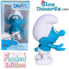 Blauw/Witte Smurf 20 cm – Soft Touch (Geflockt) – Vinyl Global Smurfday figuur – met beweegbaar hoofd en armpjes