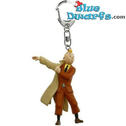 Tintin sta camminando con un cappotto - Portachiavi Tintin - 5,5 cm