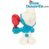 20017: Hippe smurf met spiegel  - Dupuis - 5,5cm - Zeer goede conditie