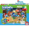 Puzzle dei Puffi con Figurine dei Puffi - Azrael nella Casa dei Puffi - Schmidt - 60 Pezzi