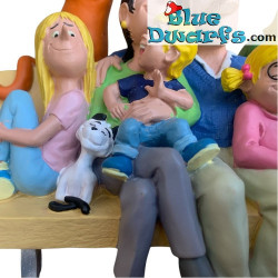 Famiglia sulla panchina - Jan, Jans e i Bambini Statuetta - Parastone - 18 cm