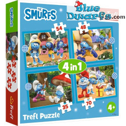 4 in 1 Puzzle dei Puffi - Villaggio dei Puffi - 35, 48, 54, 70 pezzi