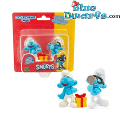 Schtroumpf Farceur avec à lunettes figurines -  Il change de couleur au froid - Giochi Preziosi - 5cm
