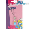 Plastic smurfen hanger: Smurfin op krukje (+/- 2,5 cm)