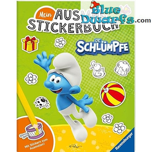 Álbum de pegatinas de los Pitufos - Páginas para poner las pegatinas incluidas - Ravensburger - 250 pegatinas