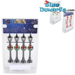 2x Luci vintage LED di Natale - Prodotto Decorativo dei Puffi - Puffo non incluso - Magic Village - 10 cm