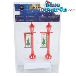 2x Luci vintage LED di Natale - Prodotto Decorativo dei Puffi - Puffo non incluso - Magic Village - 10 cm