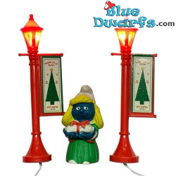 2x Lumières vintage LED de Noël - Produit de Décoration Schtroumpfs -  Schtroumpf non inclus - Magic Village - 10 cm