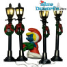 4x Kerst LED-vintage verlichting -  Smurfen Decoratieproduct - - Smurf Niet Inbegrepen - Magic Village - 10 cm